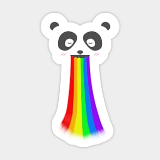 Panda Rainbow Comic Cute Colourful Funny Gift Love Sticker